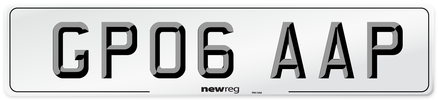 GP06 AAP Number Plate from New Reg